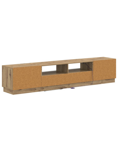 Mobile TV LED a 5 pezzi Rovere Artigianale Legno ingegnerizzato