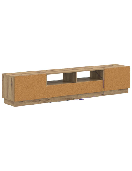 Mobile TV LED a 5 pezzi Rovere Artigianale Legno ingegnerizzato