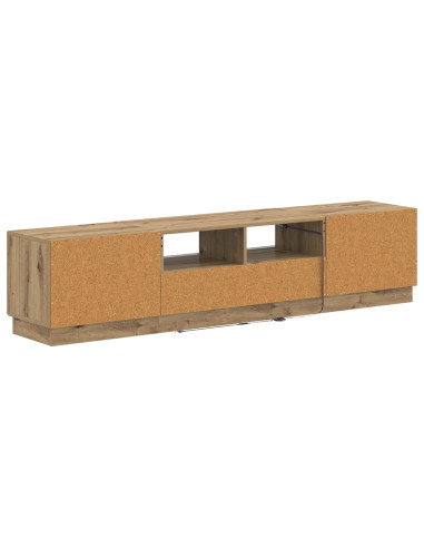 Mobile TV LED a 5 pezzi Rovere Artigianale Legno ingegnerizzato