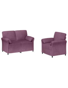 Set di divani 2 pz Viola Velluto 2