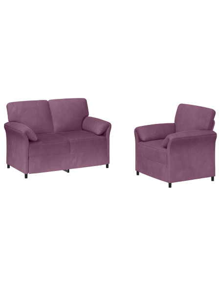 Set di divani 2 pz Viola Velluto