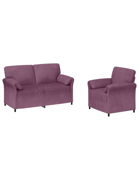 Set di divani 2 pz Viola Velluto