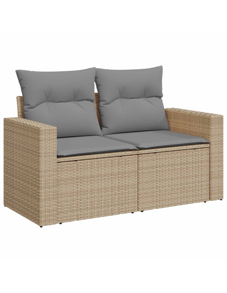 Set di divani 5 pz Beige e Grigio Chiaro