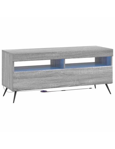 Mobile TV LED a 5 pezzi Sonoma grigio Legno ingegnerizzato