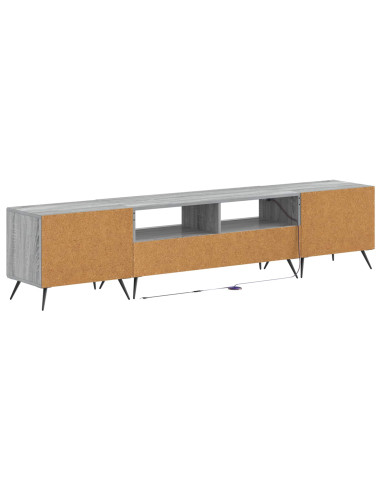 Mobile TV LED a 5 pezzi Sonoma grigio Legno ingegnerizzato