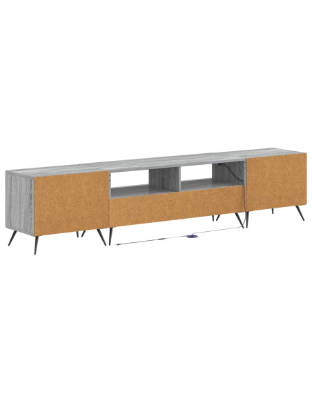 Mobile TV LED a 5 pezzi Sonoma grigio Legno ingegnerizzato
