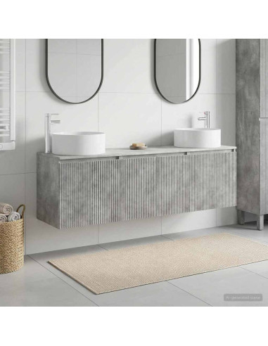 Set di Armadi da Bagno 3 pz Grigio Cemento