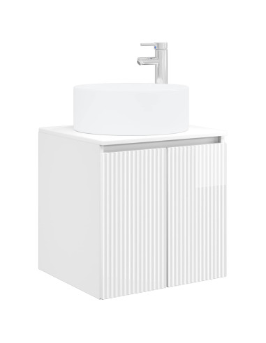 Set di Armadi da Bagno 3 pz Bianco Lucido 49,5 x 44,5 x 65,5 cm