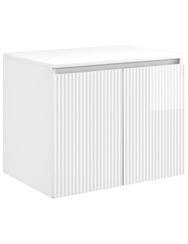Set di Armadi da Bagno 3 pz Bianco Lucido 49,5 x 44,5 x 65,5 cm