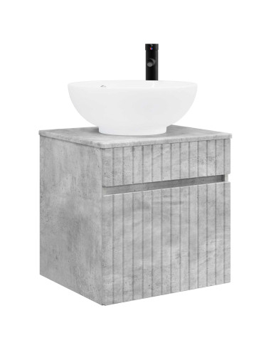 Set di Armadi da Bagno 3 pz Grigio Cemento 49 x 44,5 x 66,5 cm