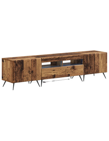 Mobile TV LED a 5 pezzi Legno antico Legno ingegnerizzato