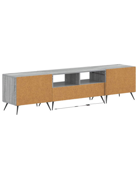 Mobile TV LED a 5 pezzi Sonoma grigio Legno ingegnerizzato