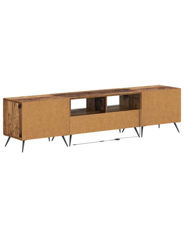 Mobile TV LED a 5 pezzi Legno antico Legno ingegnerizzato