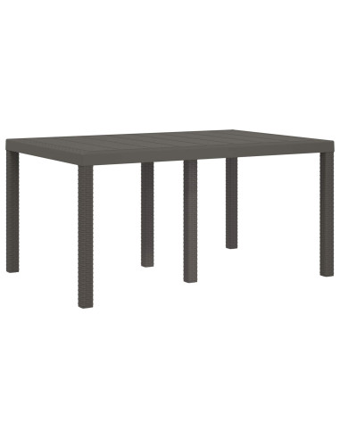 Set da Pranzo per Giardino 5 pz Grigio chiaro e Antracite PP