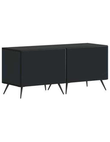 Mobile TV LED a 5 pezzi Nero Legno ingegnerizzato
