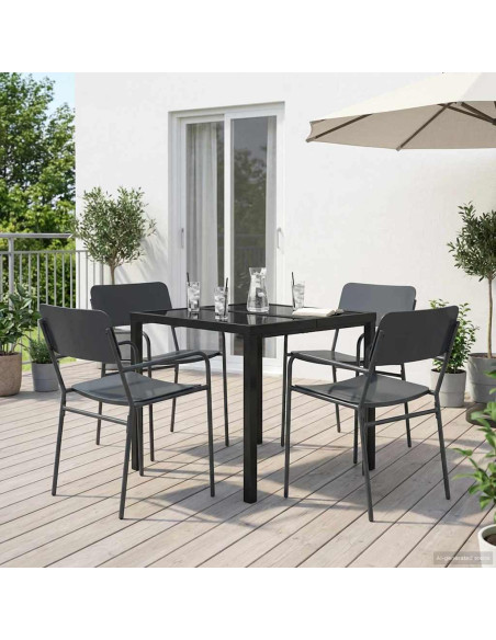Set Mobili da Esterno 5 pz Antracite Acciaio