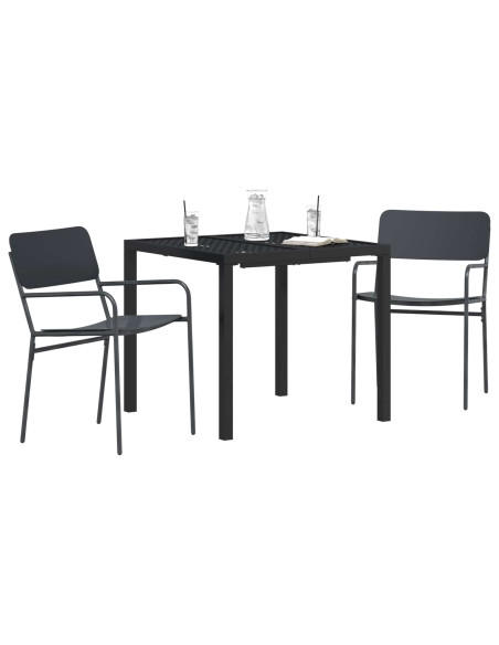 Set Mobili da Esterno 3 pz Antracite Acciaio