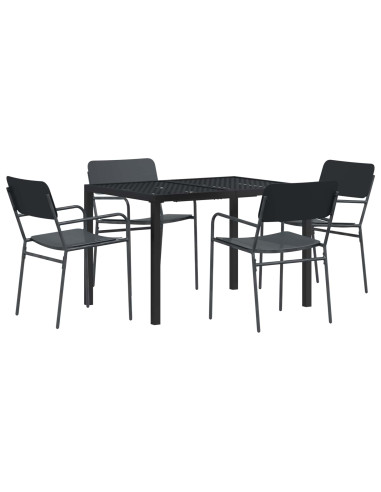 Set Mobili da Esterno 5 pz Antracite Acciaio