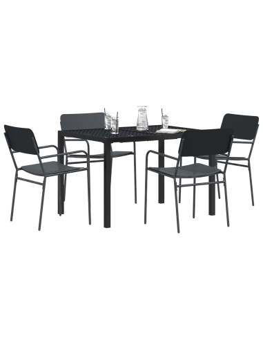 Set Mobili da Esterno 5 pz Antracite Acciaio