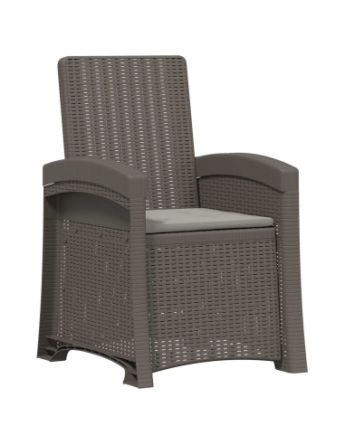 Set da Pranzo per Giardino 5 pz Grigio Chiaro PP