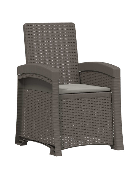 Set da Pranzo per Giardino 5 pz Grigio Chiaro PP