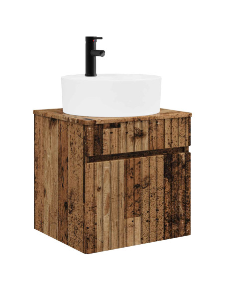 Set di Armadi da Bagno 3 pz Legno antico 49 x 44,5 x 65 cm