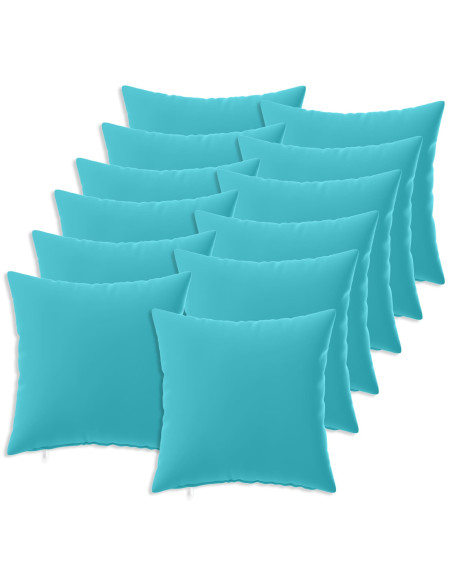 Federa 12 pcs HEERLEN Turchese 45 x 45 cm Poliestere