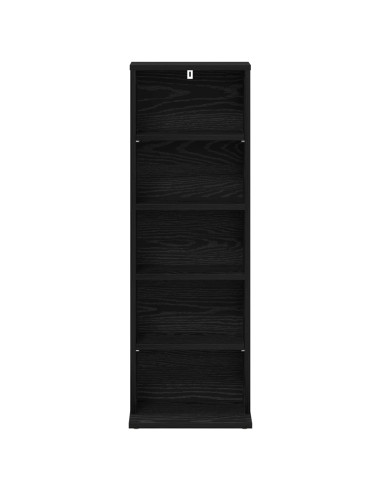 Mobile per CD Rovere Nero 33 x 23,5 x 97,5 cm