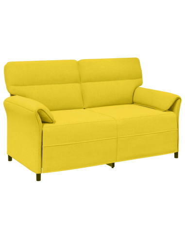 Set di divani 2 pz Giallo Chiaro Tessuto