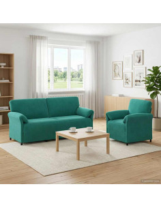 Set di divani 2 pz Turchese Velluto
