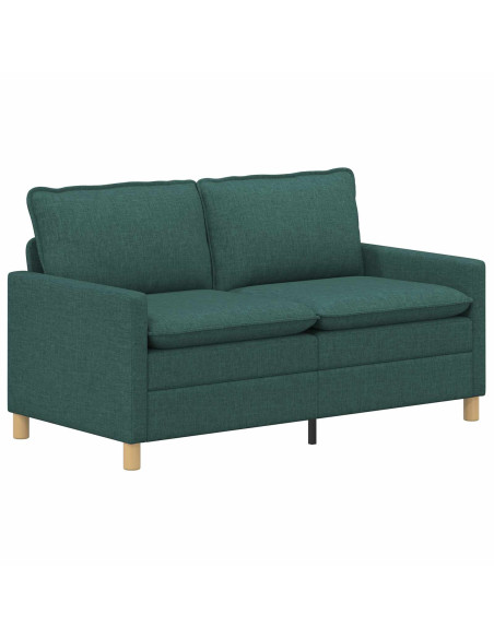 Set di divani 2 pz Verde Scuro Tessuto