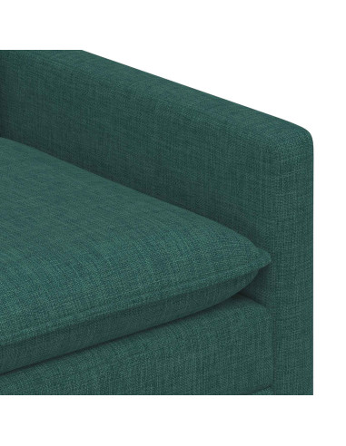 Set di divani 2 pz Verde Scuro Tessuto