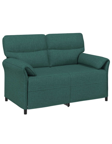 Set di divani 2 pz Verde Scuro Tessuto