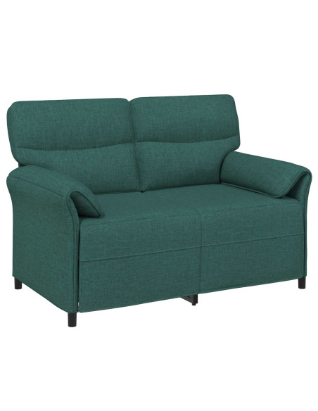 Set di divani 2 pz Verde Scuro Tessuto