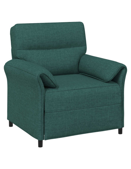 Set di divani 2 pz Verde Scuro Tessuto