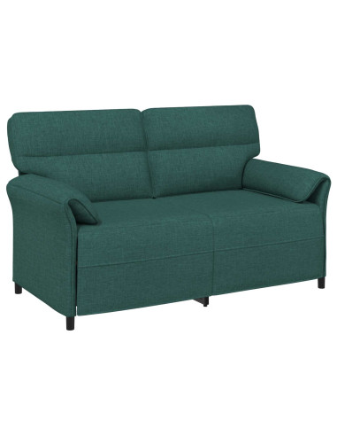 Set di divani 2 pz Verde Scuro Tessuto