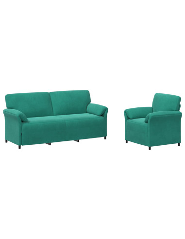 Set di divani 2 pz Turchese Velluto