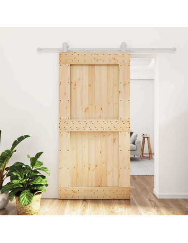 Porta scorrevole Naturale e Bianco
