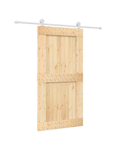 Porta scorrevole Naturale e Bianco