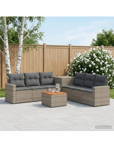 Set di divani 8 pz Grigio e Grigio Scuro
