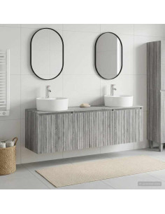 Set di Armadi da Bagno 3 pz Sonoma grigio 49,5 x 44,5 x 65 cm
