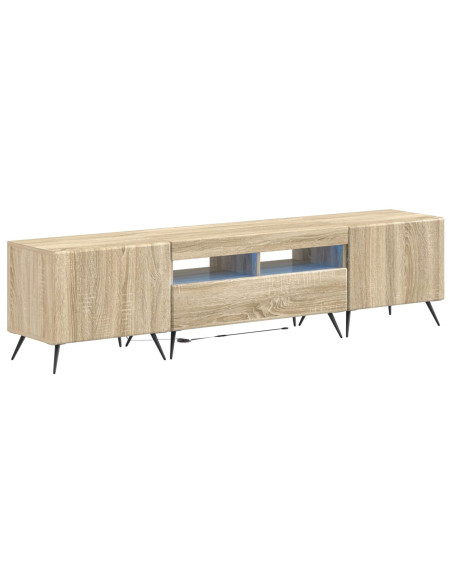 Mobile TV LED a 5 pezzi Rovere Sonoma Legno ingegnerizzato
