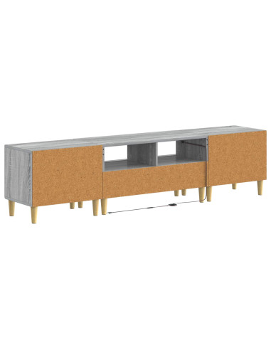 Mobile TV LED a 5 pezzi Sonoma grigio Legno ingegnerizzato