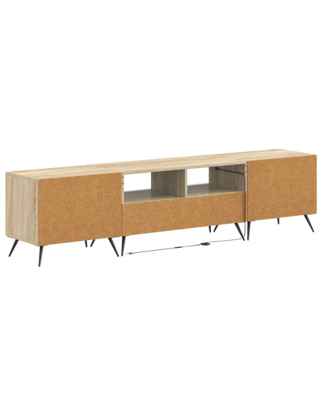 Mobile TV LED a 5 pezzi Rovere Sonoma Legno ingegnerizzato