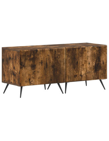 Mobile TV LED a 5 pezzi Rovere Fumo Legno ingegnerizzato