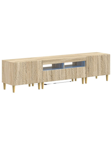 Mobile TV LED a 5 pezzi Rovere Sonoma Legno ingegnerizzato