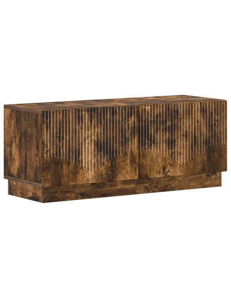 Mobile TV LED a 5 pezzi Rovere Fumo Legno ingegnerizzato