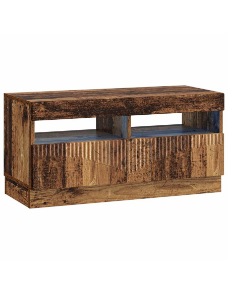 Mobile TV LED a 5 pezzi Legno antico Legno ingegnerizzato