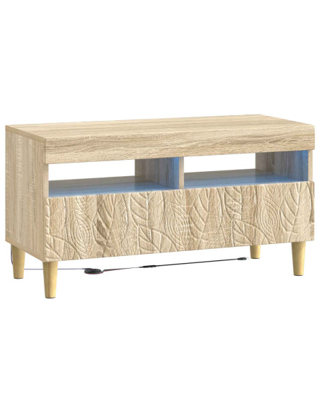 Mobile TV LED a 5 pezzi Rovere Sonoma Legno ingegnerizzato