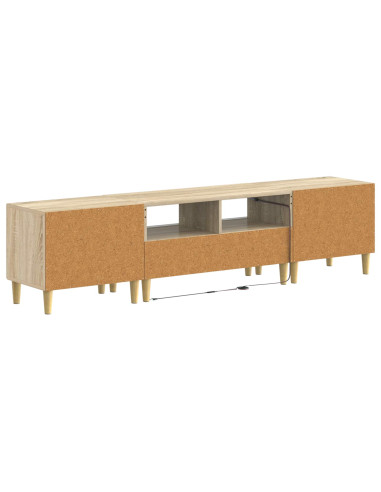 Mobile TV LED a 5 pezzi Rovere Sonoma Legno ingegnerizzato